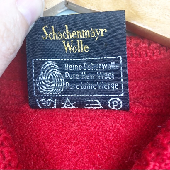 Vintage Hundt Modell Vibrant Red 100% Wool Jacket - Picture 5 of 8